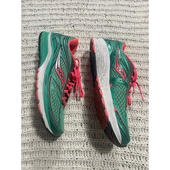 Saucony Everun iBR+ Sneakers Running Shoes Womens 9.5 S10295-4 61464 Teal Pink - Picture 2 of 12